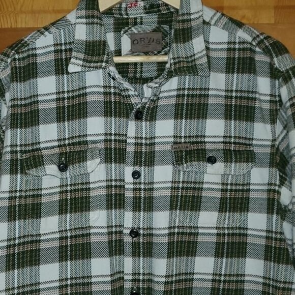 Orvis Plaid Casual Button Down LS Pocketed Heavy Sz XL Shacket Jacket Shirt - Picture 8 of 14
